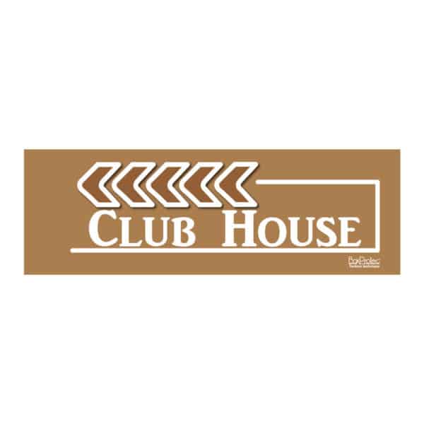 Flèche "Club House" - marron - gauche
