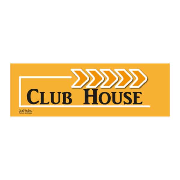 Flèche "Club House" - orange - droite