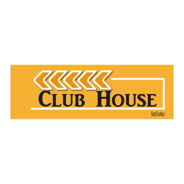 Flèche "Club House" - orange - gauche
