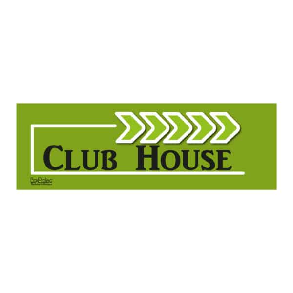 Flèche "Club House" - vert - droite