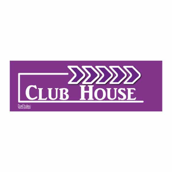 Flèche "Club House" - violet - droite
