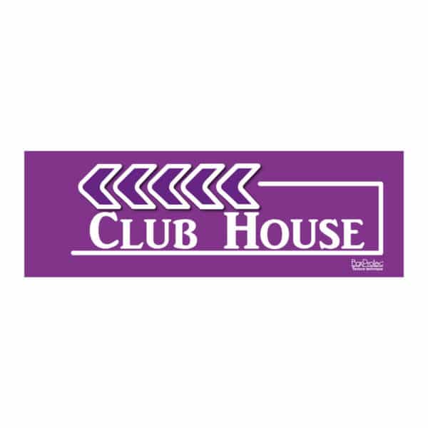 Flèche "Club House" - violet - gauche