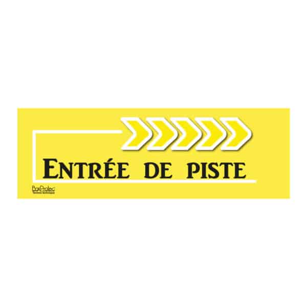 Flèche “Entrée de piste” - jaune - droite Flèche “Entrée de piste” - jaune - droite