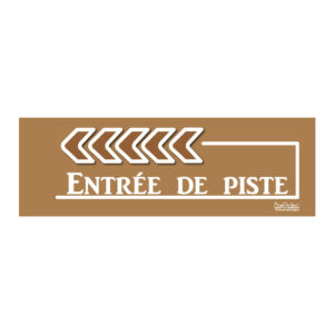 Flèche “Entrée de piste” - marron - gauche