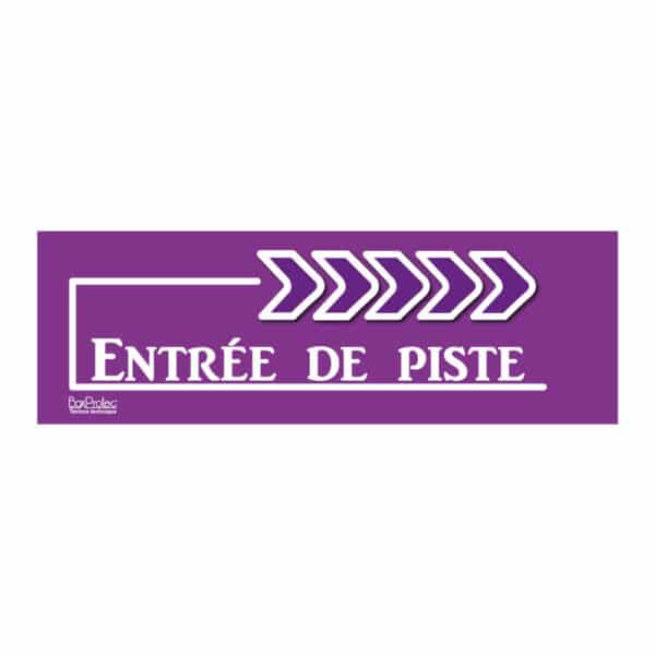 Flèche “Entrée de piste” - violet - droite