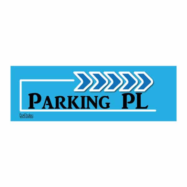 Flèche “Parking poids lourd” - bleu - droite