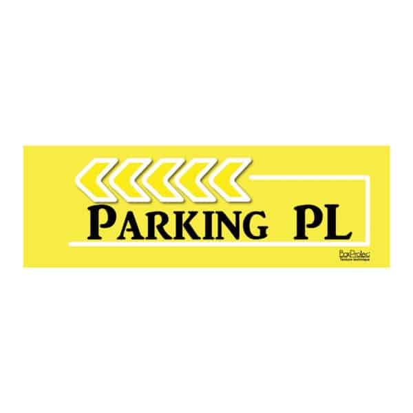 Flèche “Parking poids lourd” - jaune - gauche