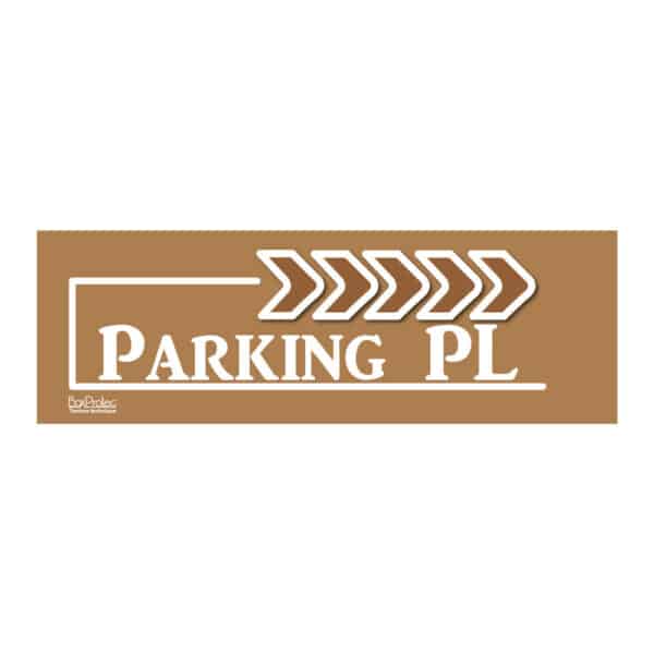 Flèche “Parking poids lourd” - marron - droite