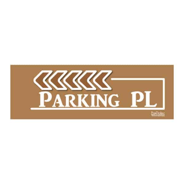 Flèche “Parking poids lourd” - marron - gauche
