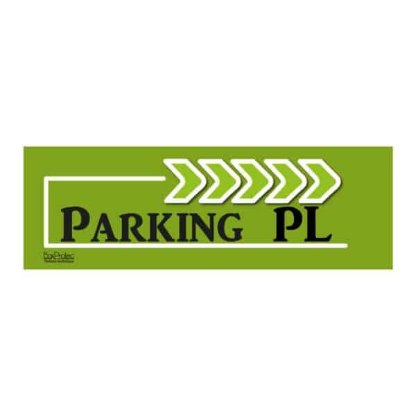Flèche “Parking poids lourd” - vert - droite