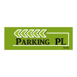 Flèche “Parking poids lourd” - vert - gauche