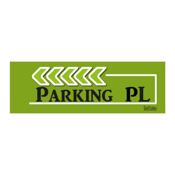 Flèche “Parking poids lourd” - vert - gauche