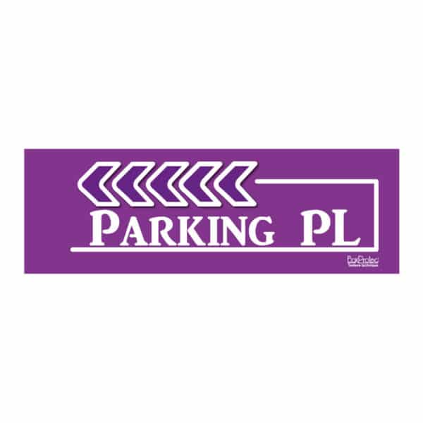 Flèche “Parking poids lourd” - violet - gauche