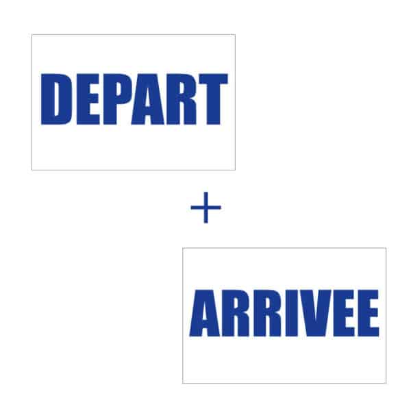 Panneau Départ – Arrivée