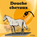 Panneau "Douche chevaux" - orange