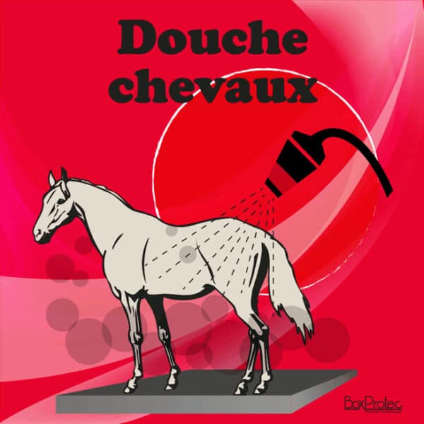 Panneau "Douche chevaux" - rouge