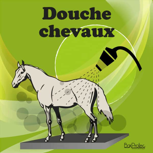Panneau "Douche chevaux" - vert
