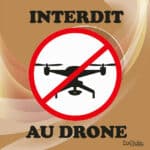 Panneau “Interdit au drone” - marron