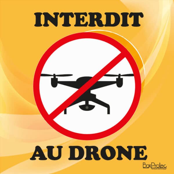 Panneau “Interdit au drone” - orange