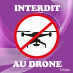 Panneau “Interdit au drone” - violet