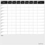 Planning de semaine + notes - Noir