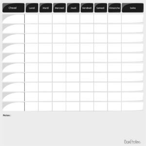 Planning de semaine + notes - Noir