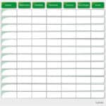 Planning de semaine + notes - Vert