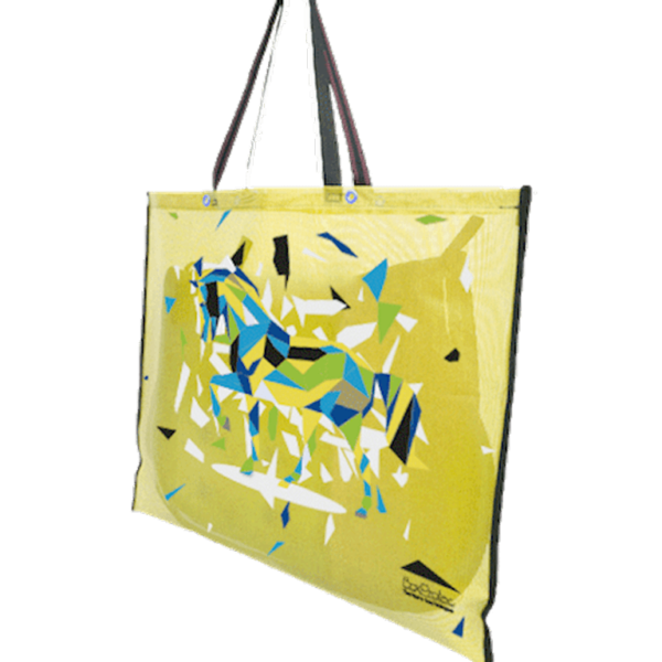 sac à tapis de selle décor design jaune