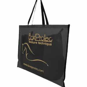 Sac à tapis de selle séchant - noir - écritures orange