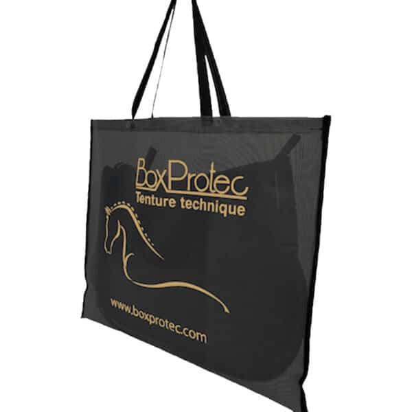 Sac à tapis de selle séchant - noir - écritures orange