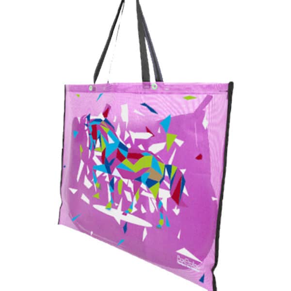 Sac à tapis de selle séchant - motif cheval - fushia