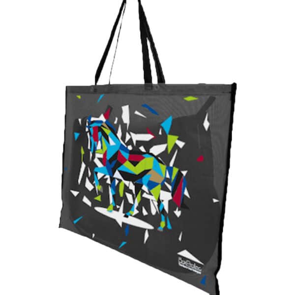 Sac à tapis de selle séchant - motif cheval - noir Sac à tapis de selle séchant - motif cheval - noir