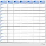 Planning vierge - Bleu