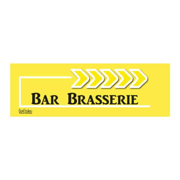 Flèche “Bar Brasserie” - jaune - droite Flèche “Bar Brasserie” - jaune - droite