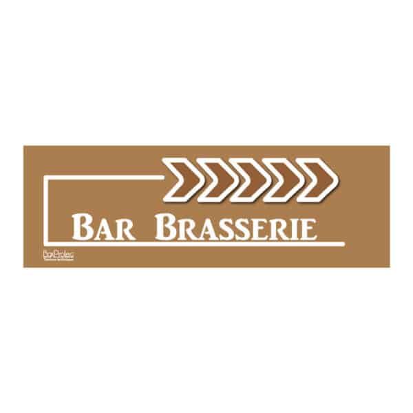 Flèche “Bar Brasserie” - marron - droite Flèche “Bar Brasserie” - marron - droite