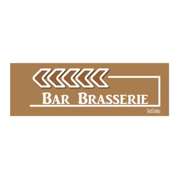 Flèche “Bar Brasserie” - marron - gauche Flèche “Bar Brasserie” - marron - gauche