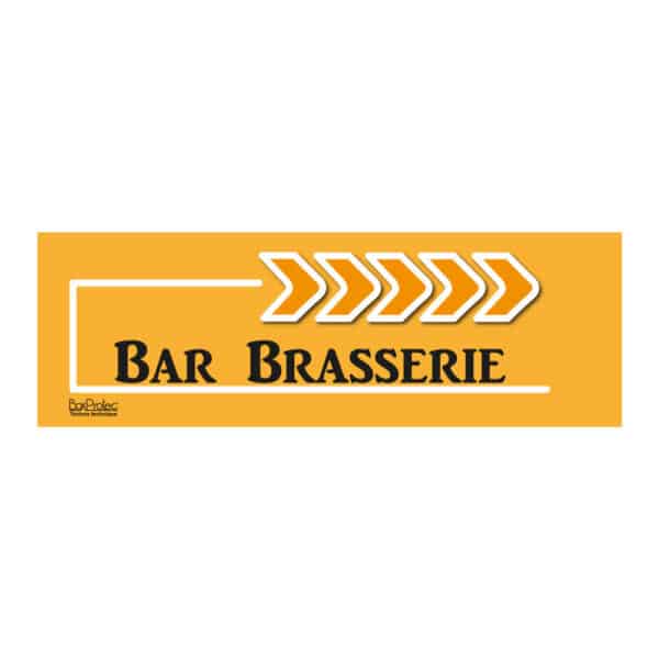 Flèche “Bar Brasserie” - orange - droite Flèche “Bar Brasserie” - orange - droite