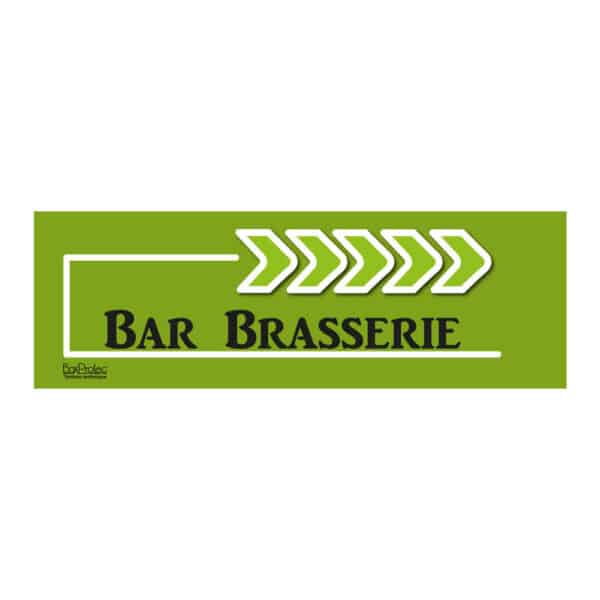 Flèche “Bar Brasserie” - vert - droite Flèche “Bar Brasserie” - vert - droite