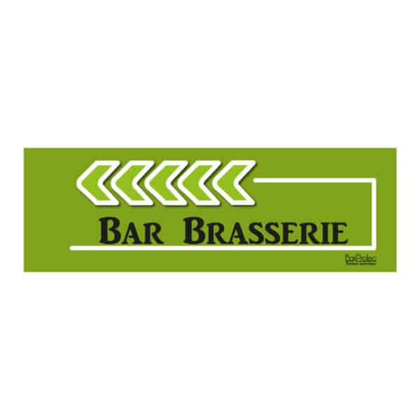 Flèche “Bar Brasserie” - vert - gauche Flèche “Bar Brasserie” - vert - gauche