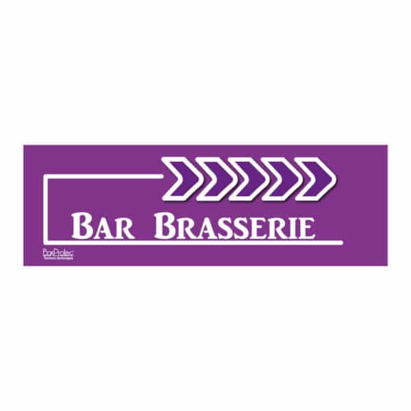 Flèche “Bar Brasserie” - violet - droite Flèche “Bar Brasserie” - violet - droite