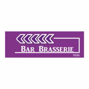 Flèche “Bar Brasserie” - violet - gauche