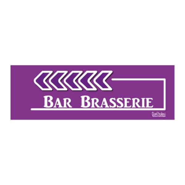 Flèche “Bar Brasserie” - violet - gauche Flèche “Bar Brasserie” - violet - gauche