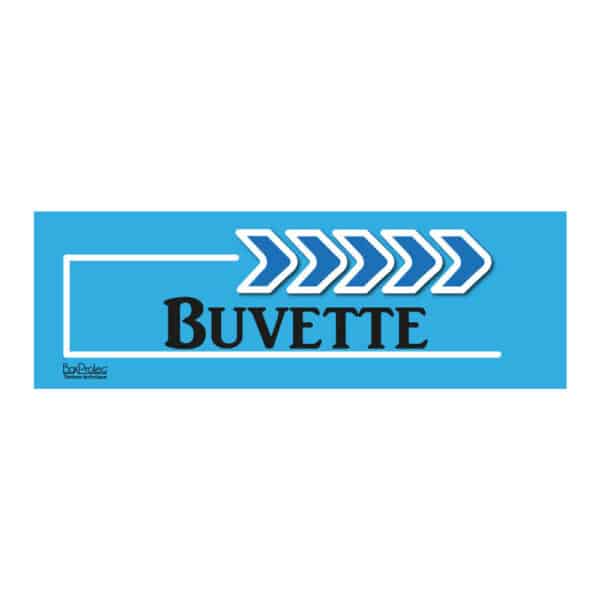 Flèche "Buvette" - bleu - droite
