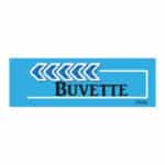 Flèche "Buvette" - bleu - gauche