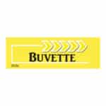 Flèche "Buvette" - jaune - droite