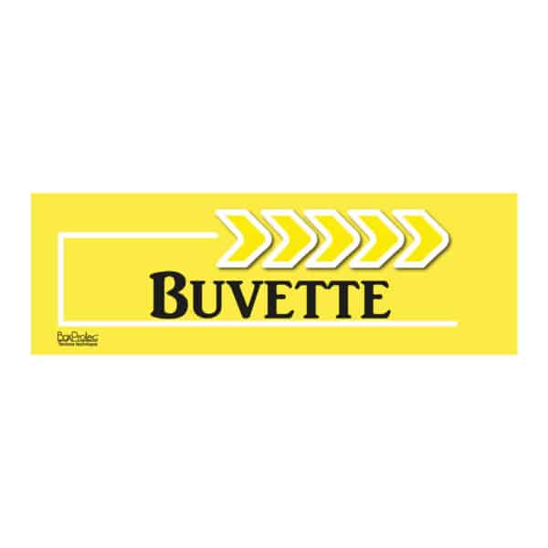 Flèche "Buvette" - jaune - droite Flèche "Buvette" - jaune - droite