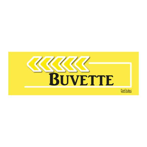 Flèche "Buvette" - jaune - gauche