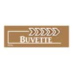 Flèche "Buvette" - marron - droite