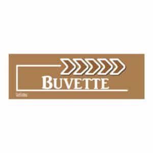 Flèche "Buvette" - marron - droite