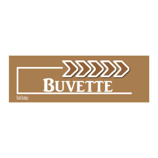 Flèche "Buvette" - marron - droite